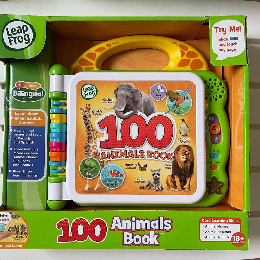 LeapFrog 100 Animals Book NWT